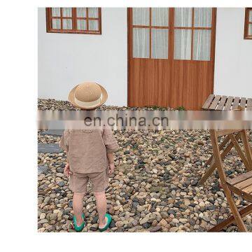 Children Clothes Suits Summer Baby Boys Fashion Clothing Sets Kids Cotton Linen Short Sleeve Shirt And Shorts photo-2