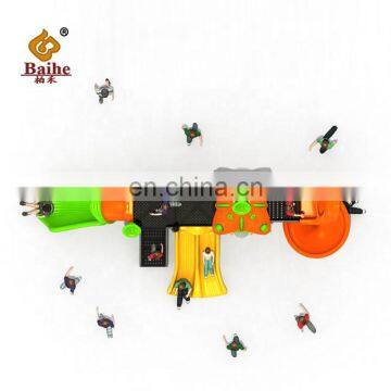 Customized Small Aircraft Combination Slide Outdoor Playground Plastic Slide photo-2