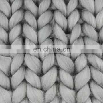 in Stock Giant Super Chunky Knitted Merino Wool Thick Bulk Yarn for Hand Knitting of Throw,blanket With Photo photo-5