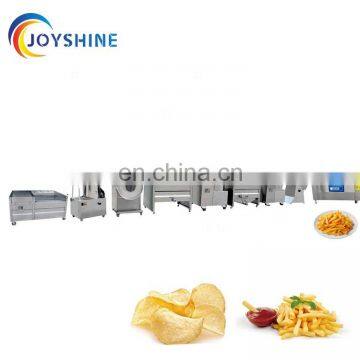 Small fried potato french fries  making machine processing line