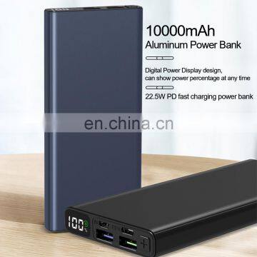 2020 Trending Product Fast Charging Powerbank 10000 MAh Digital Power Bank Display Design 22.5W PD Quick Charge Power Bank
