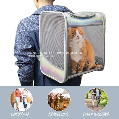 Laser Space Capsule Pvc Hands Free Pet Transport Carrier Clear Backpack photo-3