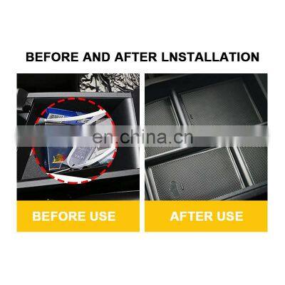 Interior Accessories Parts Silicone Armrest Rest Storage Box Center Control Console Organizer Tray For Ford F150 2015-2020 photo-3