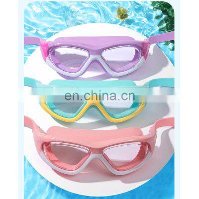 Stylish Professional Silicone Swimming Goggles Anti Fog Pc Children Adjustable Swimming Glasses Goggles