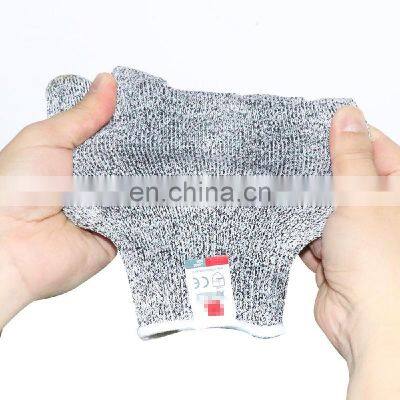 Protective HPPE Safety Working Hand Gray Kids Anti Level 5 Cut Resistant Assembly Gloves