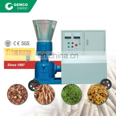 GEMCO price straw hay homemade wood pellet press leaf grass hops pellet making machine line