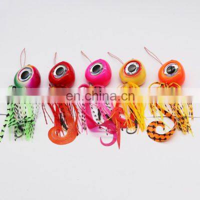 60/40/60/80/100/120g  Silicone Rubber Skirt Trailer Jigs Octopus Kabura Jigs Fishing Lure Snapper Slider Jigging lure