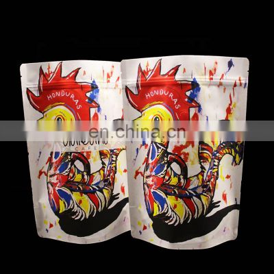 Custom Printing 250g/500g/1kg kraft paper coffee bag aluminum foil stand up coffee bag valve