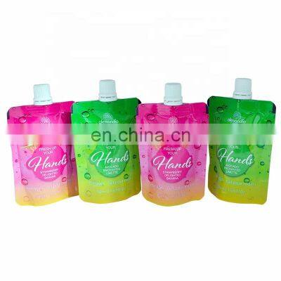 Plastic Custom Liquid Fruit Juice Drink Pout Pouch Packaging Plastic Spout Pouch Bag For Liquid