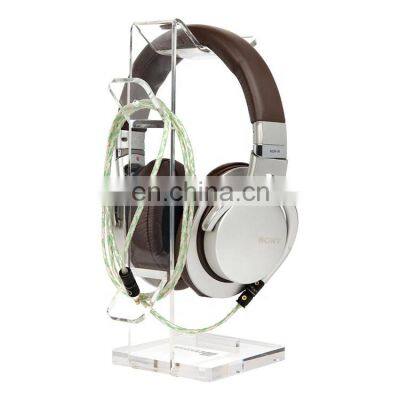 New Arrival Acrylic Headphone Stand Holder Headset Holder With Cable Organizer photo-3