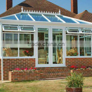 wanjia graceful outdoor plastic/pvc glass garden room