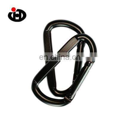 JINGHONG New Design Aluminum Alloy Black Small Mountaineering Buckle Snap Hook