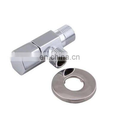 Stainless Steel 1/2 Brass Seat ms 3 Ways Ball Faucet Globe Stop Angle Valve for Hot Water Cold Water photo-4