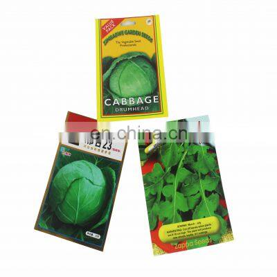 Custom Printing Three Side Seal Paper Agricultural Seeds Packaging Bag photo-3