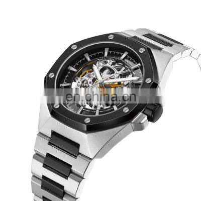 High Quality Reloj Fashion Automatic Watches Mens Stainless Steel Waterproof Sport Watch Luxury Automatic Wrist Watch Mechanical