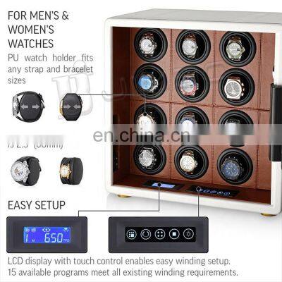 JIMBO High-End Home Safe Intelligent Anti-Theft Fingerprint Safe Private Custom Leather Safe Jewelry Watch Winder Safe Cabinet photo-3