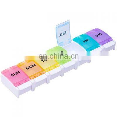 Weekly Pill Organizer Arthritis Friendly Travel Pill Storage Cases With Spring Open