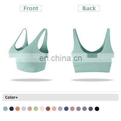 Breathable Wide Shoulder Fitness Sports Bras Wholesale Workout High Impact Yoga Tops