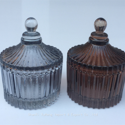 New Luxury 6 oz Electroplating Gold Silver Rose Gold Colorful Carousel Glass Candle Jar photo-5