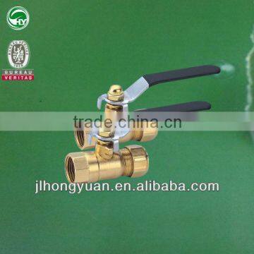 Double brass ball valve with reliable quality and recycle PP-R fittings