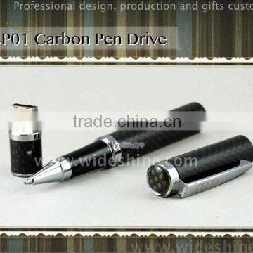 Carbon Fiber Fountain Pen With Usb Flash Drive Promotional Pen photo-2