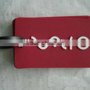 custom gift rubber luggage tag, free hotel luggage tag
