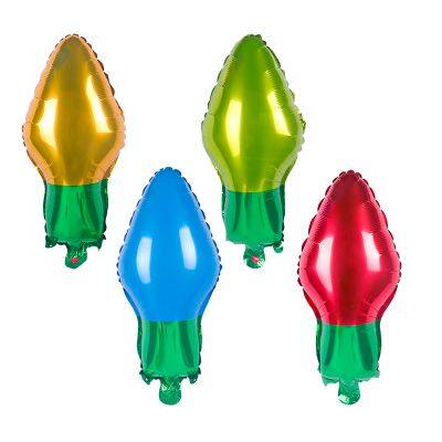 New Type Bulb Shaped Foil Balloon Green Base Birthday Christmas Party Children's Day Holiday Kids Toys Balloons Wholesale