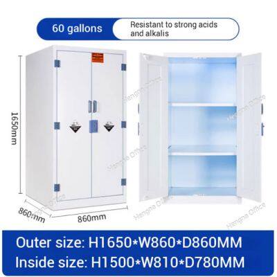 High-density Non-Metal Polypropylene Chemical Storage Cabinet with Door Handle | Scratch-Resistant, Wear-Resistant, Suitable for Acid Labs