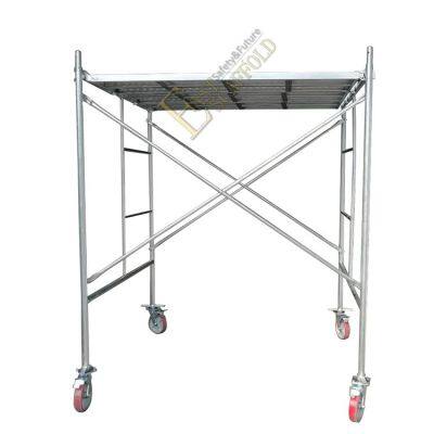 Construction Powder Coated/Hot Dip Galvanized Mobile Guard Rail H Frame Scaffolding Set photo-2