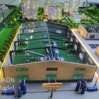 Sand Table Model of Waste Treatment Equipment, Custom-made Sand Table Model of Environmental Protection Equipment