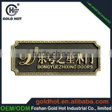 new product made in china promotion brass metal logo plate, metal tags for furniture