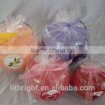 Natural Scented Candles in Lavender Glass Jar Container photo-2