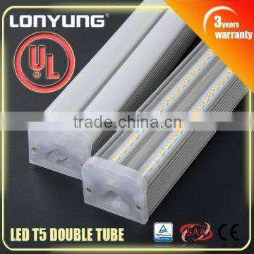 UL DLC T5 double integrated connector fitting 40w 36w 4ft led tube light RA80