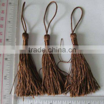 BROWN COLOR 3" Tassel Fringe Drapery Deco. Garment Chainette