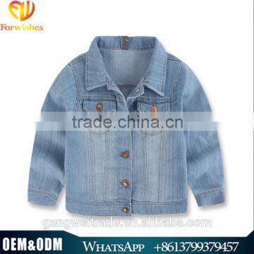 Fashion Children Denim Coat Kids Jacket New Arrival European Style Long Sleeve Cowboy Handsome Boys Coat