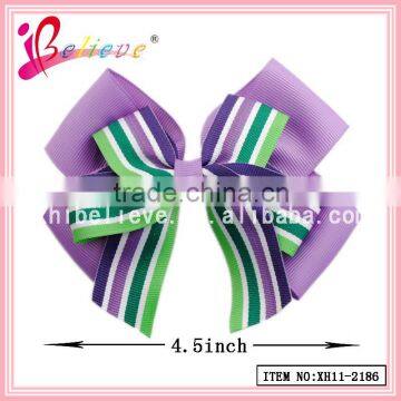 Professional factory produce grosgrain ribbon cheerleading bow adult hair accessories