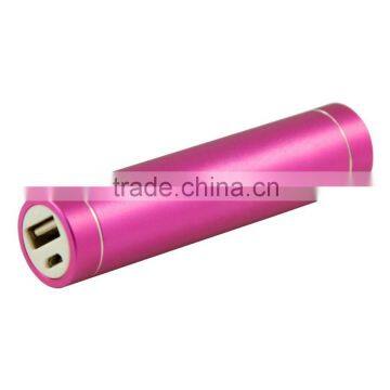 Fashional aluminium smart mobile power bank 2600mah