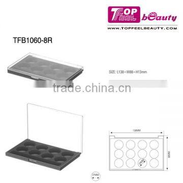 TOP QUALITY Multi-color Empty Rectangle Eyeshadow Case With Clear Plastic Lid photo-4