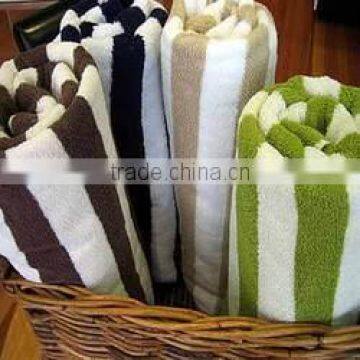 100% Cotton Jacquard stripe Beach towel