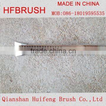 Wooden hand brush with sharp steel