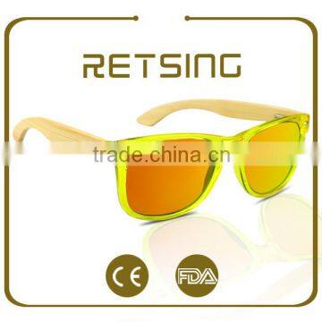 China custom wholesale eyeglasses frame plain mirror bamboo glasses