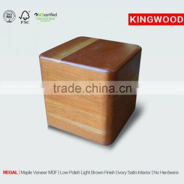 REGAL cremation urn manufacturer customer low wooden box