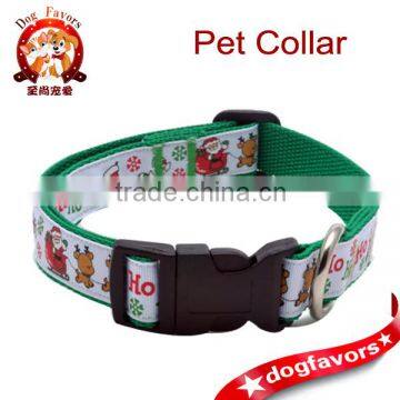 Santa and Reindeer Christmas Dog Collar