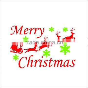 ALFOREVER Christmas Decal With Santa's Sleigh Vinyl Wall Decal photo-2