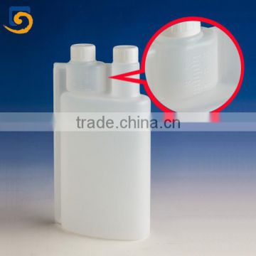 low price high quality HDPE plastic twin neck dosing bottle