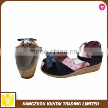 Hot sales new style shoes summer jute sole wedge heel sandals