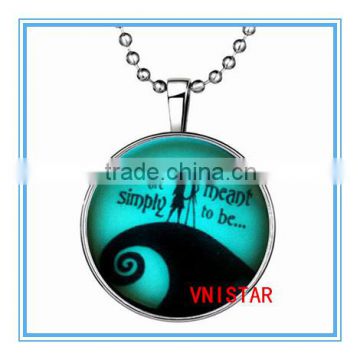 Vnistar wholesale Latest Christmas jewelry Luminous necklace we are meant simple to be stamped pendent for party VN025