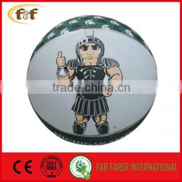 Excellent quality hot selling outdoor street rubber basket ball/general rubber basketball