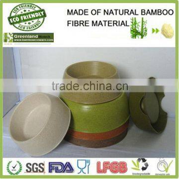 factory hotsale wholesale eco-friendly bamboo fibre material pet bowl, bamboo fiber pet cat feeder pot