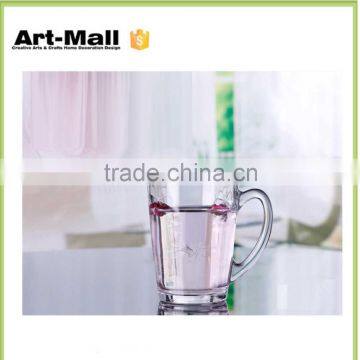 Guaranteed quality drinking glass cup with handle